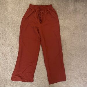 SHEIN Rust Straight Leg Pants